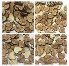 RUSTIC WOODEN HEARTS BRIDE GROOM MR MRS TABLE DECORATION WEDDING PERSONALISED