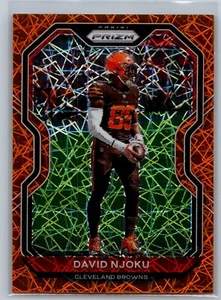 2020 Panini Prizm #61 David Njoku Prizm Orange Lazer Cleveland Browns - Picture 1 of 2