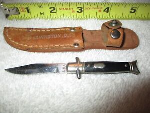 Vintage Souvenir WASHINGTON, D. C. USA Fixed Blade Mini Knife & Leather Sheath