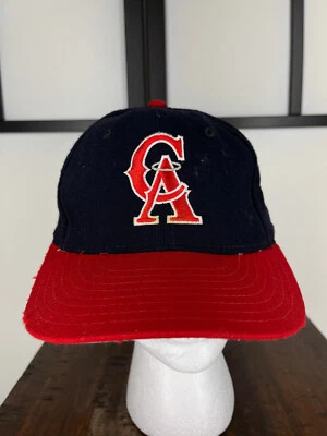 VINTAGE California Angels Hat Cap Fitted Adult 7 1/8 Red New Era 100% Wool - Image 1 of 4