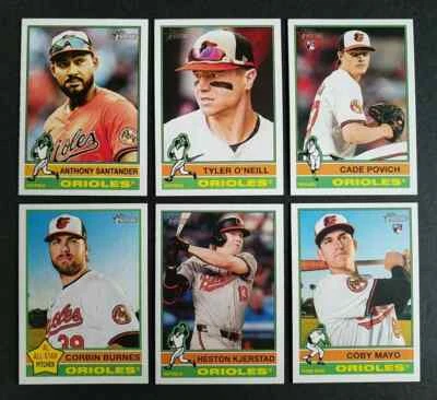 2025 Topps Heritage BALTIMORE ORIOLES Team Set MAYO RC HOLLIDAY HENDERSON