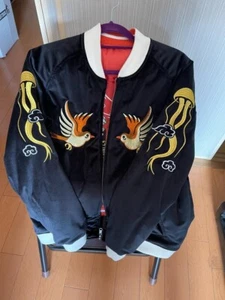 Splatoon 2 REVERSIBLE Sukajan Souvenir Jacket THE KING OF GAMES L size Used Rare - Picture 1 of 17