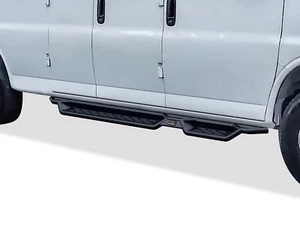 APS Black Drop Down Boards Fit 03-24 Chevy Express GMC Savana - Picture 1 of 6