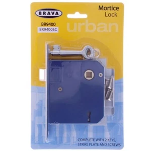 Brava Urban Mortice Door Lock 60mm Backset Satin Chrome BR9400SC - Picture 1 of 3
