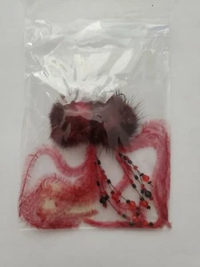 Burgundy Feather and Bead Dangle Earrings - Picture 1 of 5