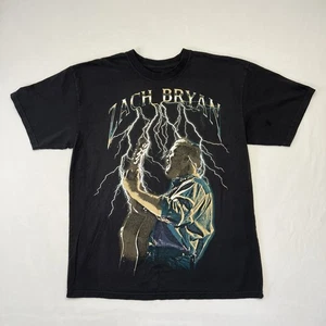 Zach Bryan Official Tour Merch Tee T-Shirt Aufhellung Größe Large schwarz - Bild 1 von 6