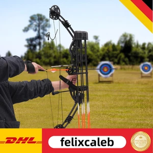 35-70lbs 329fps Erwachsene Compoundbogen Set Bogenschießen Jagd mit 12 Pfeilen - Bild 1 von 24