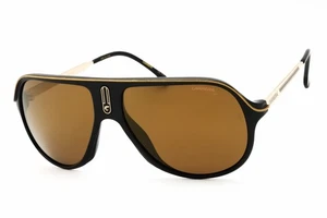 CARRERA SAFARI65/N 02M2 YL Sunglasses Black Frame Gold Polarised Lenses 62mm - Picture 1 of 4