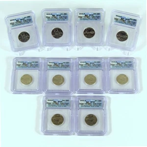 2005 P&D State Quarter 10 Coin Set SP 69 ICG First Day SKU:CPC7633 - Picture 1 of 6