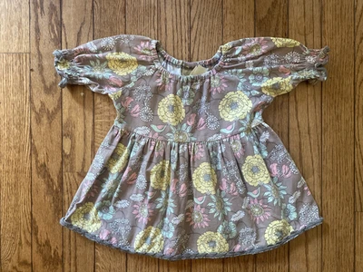 MATILDA JANE MARRÓN FLORAL S/S PUNTO CAMPESINO TOP ~ 2 NIÑOS PEQUEÑOS Foto 1 de 3