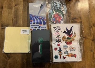 Dragonhawk Tattoo Wireless Starter Kit WQP-201 With Practice Skin, 10 Needles - Image 1 of 4