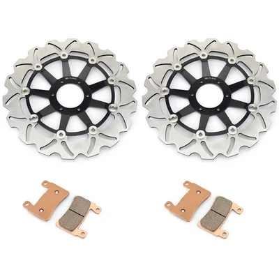 For Honda 2 Front Brake Rotors Discs Pads CBR 600 F4 CBR600F4 1999 99 2000 00 - Изображение 1 из 4