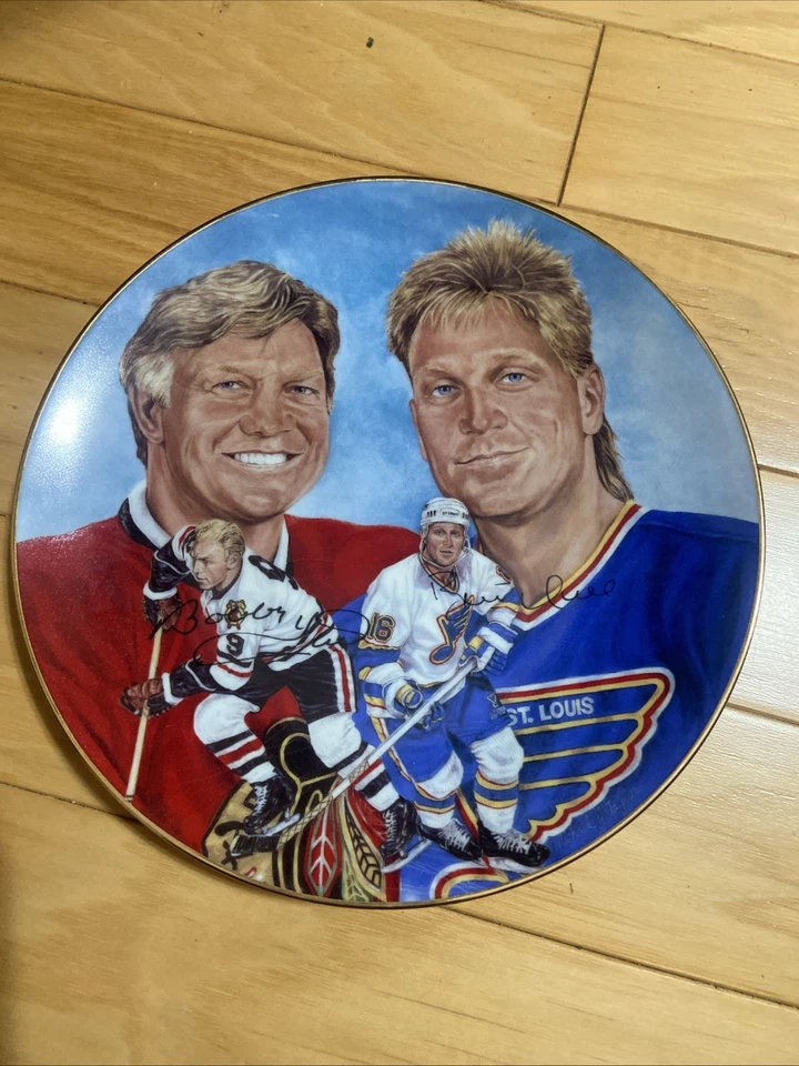 Plato Gartlan Hockey’s Golden Boys Bobby And Brett Hull padre e hijo. #1897 Foto 1 de 4