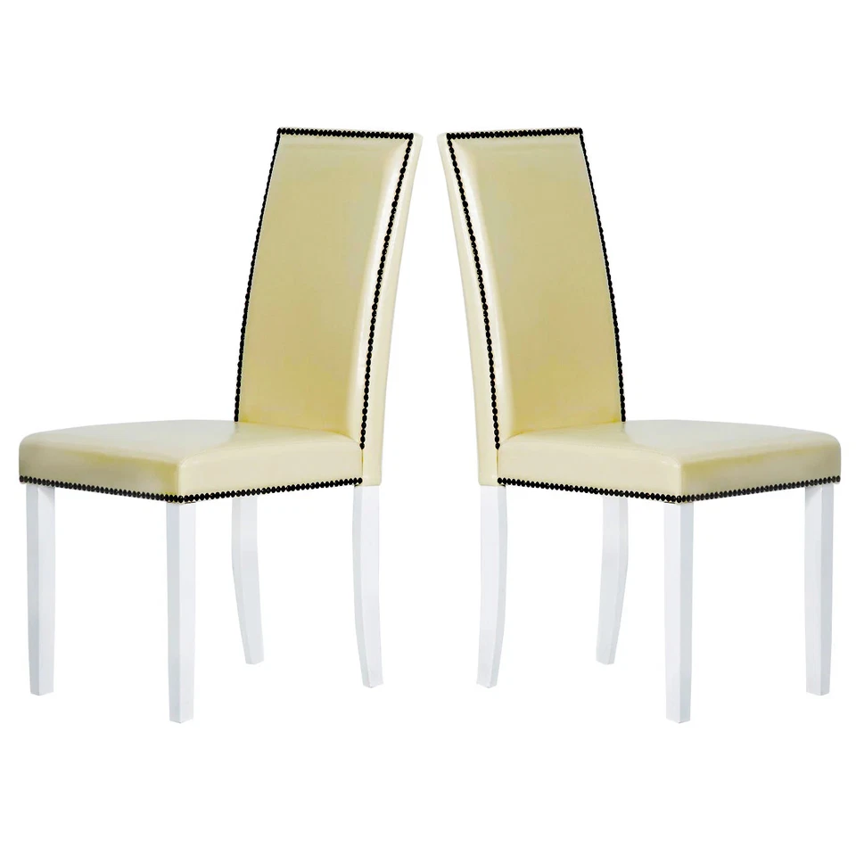 Sillas de comedor Warehouse of Tiffany crema ardiente (juego de 2) blancas 67,75"hx 23,6" Foto 1 de 1