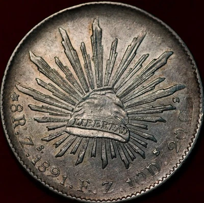 1891 Mexico 8 Reales Silver Foreign Coin - Image 1 of 2