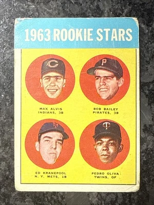 1963 Topps Rookie Stars Max Alvis/Bob Bailey/Ed Kranepool/Pedro Oliva #228 - Image 1 of 4