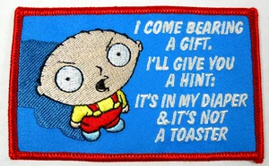 Family Guy Stewie I Came Bearing Gifts 2004... parche animación TV - Imagen 1 de 4