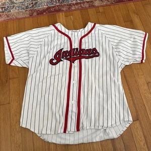 Camiseta deportiva a rayas Kenny Lofton de los Indios de Cleveland MLB de colección de los 90 talla XL usada - Imagen 1 de 4