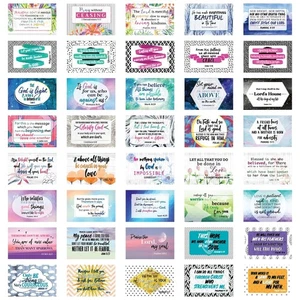 Paquete de 40 tarjetas de las Escrituras con versículos de la Biblia - 3 x 2 en cartulina multicolor - Imagen 1 de 5