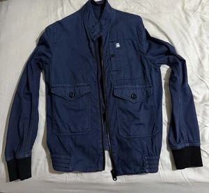 G STAR RAW Jacket mens MEDIUM Blue bomber winter weather lightweight Size M - Picture 1 of 4