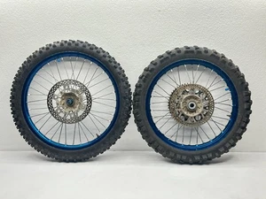 2002 Suzuki RM125 Wheel Set Front Rear 21/19 Inch Rim Sprocket Hub OEM RM 125 - Picture 1 of 15