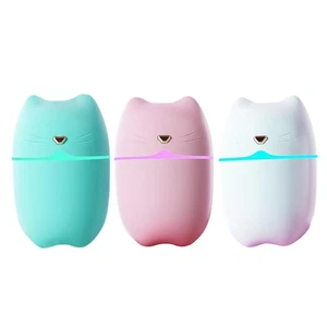 Desktop 260ml Cat Ear Design Small Air Humidifier Mist Diffuser USB Charging - Picture 1 of 15