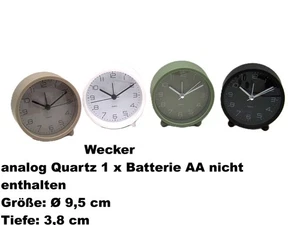 Wecker analog Kunststoff 4 Farben 9,5 cm Ø Pipton zum wecken keine Beleuchtung - Bild 1 von 30