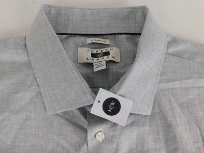 Camisa casual Joseph Abboud masculina designer manga longa cinza sólido XXL NOVA - Imagem 1 de 4