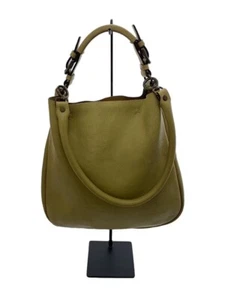 MARNI 2-Wege Schultertasche mit Henkel Reibleder gelb einfarbig JAPAN - Bild 1 von 8