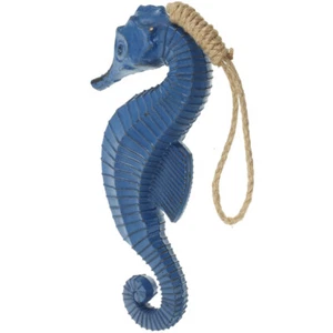 Rustic Wooden Seahorse Wall Decor Mediterranean Theme Nautical Hanging - Picture 1 of 12