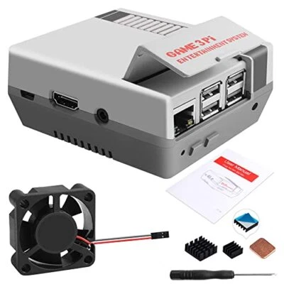 Raspberry Pi 3B+ Case, Raspberry Pi Case with Fan, Retro Gaming Nes3Pi Case w... - Image 1 of 4