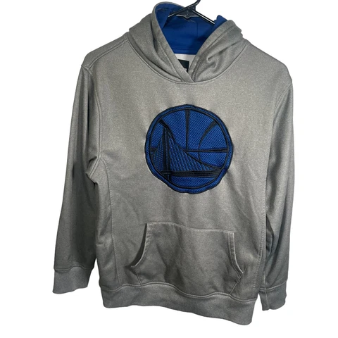 Golden State Warriors Hoodie Sweatshirt Size Youth XL (18/20) NBA Hooded Gray Cover