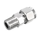 Compression Tube Fitting, Npt1/4 Male X ?8 Tube Od With Double Ferrules