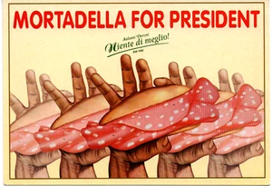 pb 56 SALUMI VERONI - Mortadella for President - cartolina non viaggiata - Imagen 1 de 2