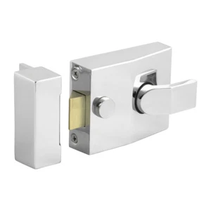 Timco Nightlatch Door Lock Latch Bolt Cylinder Chrome 94 case / 60 backset - Picture 1 of 1