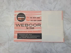 Vintage 1960 Webcor Stereo Catalog Brochure Booklet Ad Advertisement - Picture 1 of 4