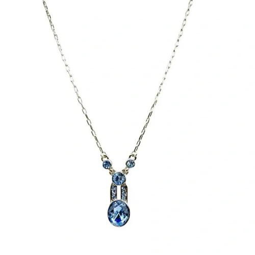 Collana Givenchy cristalli blu royal chiaro
