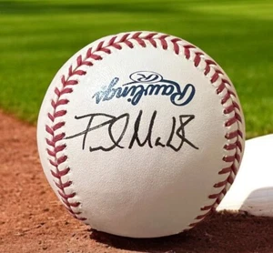 PAUL MAHOLM Autographed MLB Baseball Pittsburgh Pirates Game Used Ball - Picture 1 of 4