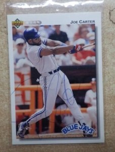 1992 Upper Deck #224 Joe Carter Toronto Blue Jays HAND SIGNED AUTOGRAPH