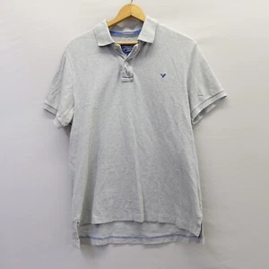 American Eagle Outfitters Short Sleeve The Eagle Polo Gray Size L Collared Men - Picture 1 of 8