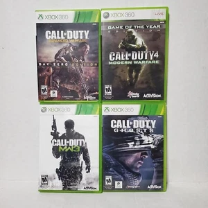 Call Of Duty Game Bundle Lot of 4 Xbox 360 Advanced Warfare MW3 Ghosts COD4 MW - Picture 1 of 12