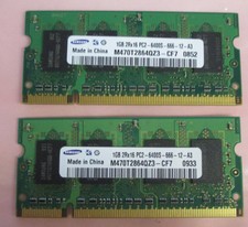 SAMSUNG 2GB DDR2 Laptop MEMORIA RAM 2 X 1Gb-DDR2 666 SODIMM 200PIN PC2-6400 RAM