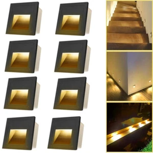 3W LED Recessed Stairway Wall Lamp Warm White Led Stair Light IP65 Outdoor Lamp - Picture 1 of 13