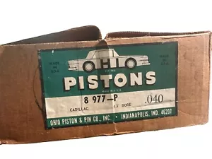 Cadillac 8977-P Piston Set .040" Pistons MADE IN USA CLEAN New Ohio Pistons - Foto 1 di 4