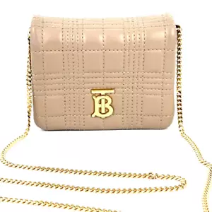 Burberry Chain Mini Shoulder Bag Lambskin Quilted Authentic From Japan 0402 - Picture 1 of 24
