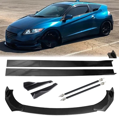 For Honda CR-Z 2011-2016 Front Lip Chin Bumper Bod Kit Side Skirt S Carbon Fiber Foto 1 de 4