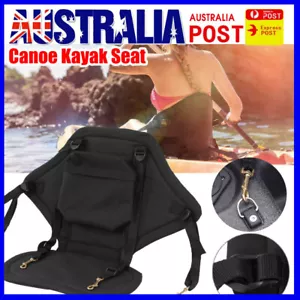 AU Adjustable Canoe Kayak Seat Padded with Detachable BackPack Bag Hooks Straps - Picture 1 of 12
