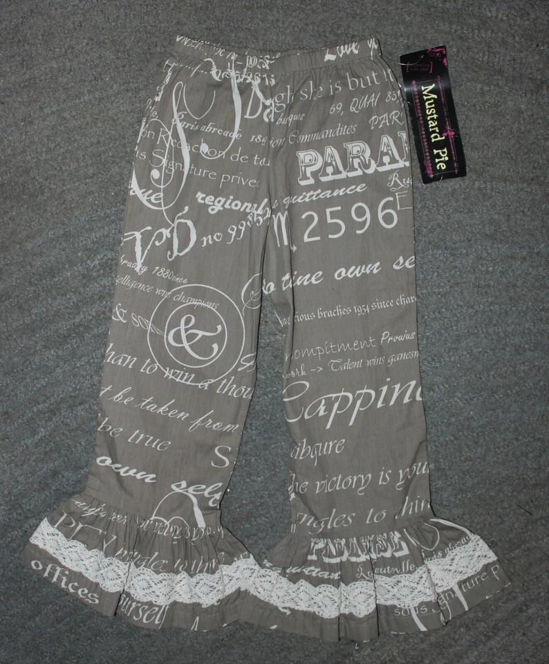 Mustard Pie Girls Kashmir Pants  - Size 6 - NWT - Image 1 of 4