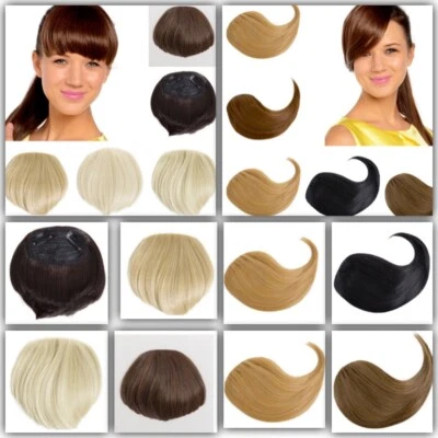 Koko Clip in Vollfransen, Seitenfransen, Stirnband Fransen Pony Naturtöne - Bild 1 von 4