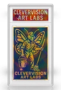 SLABBED REFRACTOR 1/1 ART CARD CleverVision Labs Pop Culture Relic Collectible - Picture 1 of 1